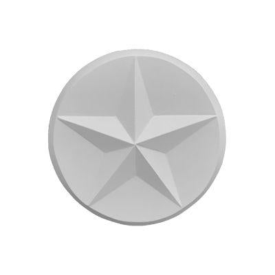 Round Texas Star Cast Stone Wall Medallion. Outdoor Fireplace Concrete Plaque. 14" Diameter